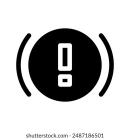 Brake Warning Icon Vector Symbol Design Illustration