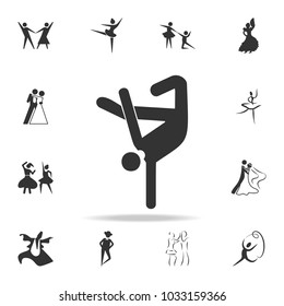 brakedance icon. Set of people in dance  element icons. Premium quality graphic design. Signs and symbols collection icon for websites, web design, mobile app on white background