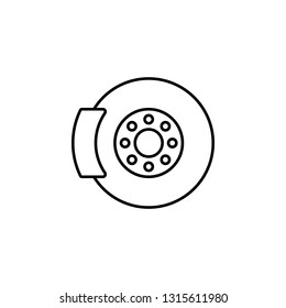 brakes, car, racing icon. Element of motor sport for mobile concept and web apps icon. Thin line icon for website design and development