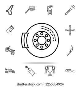 brakes icon. motor sports icons universal set for web and mobile