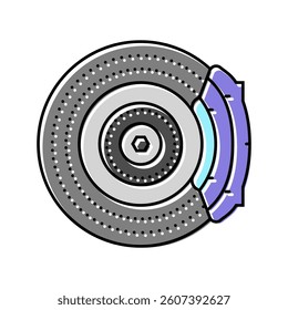 brakes vehicle speed auto color icon vector. brakes vehicle speed auto sign. isolated symbol illustration