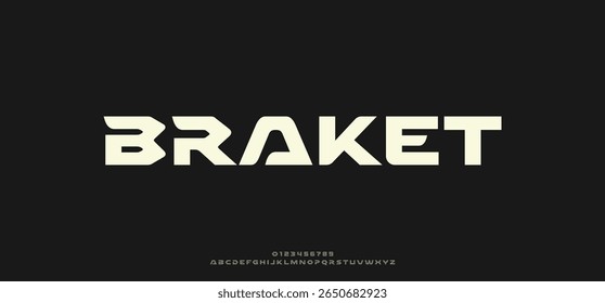 Braket lining bold capital alphabet letter logo design