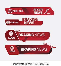 Braking News Tag design free  vector