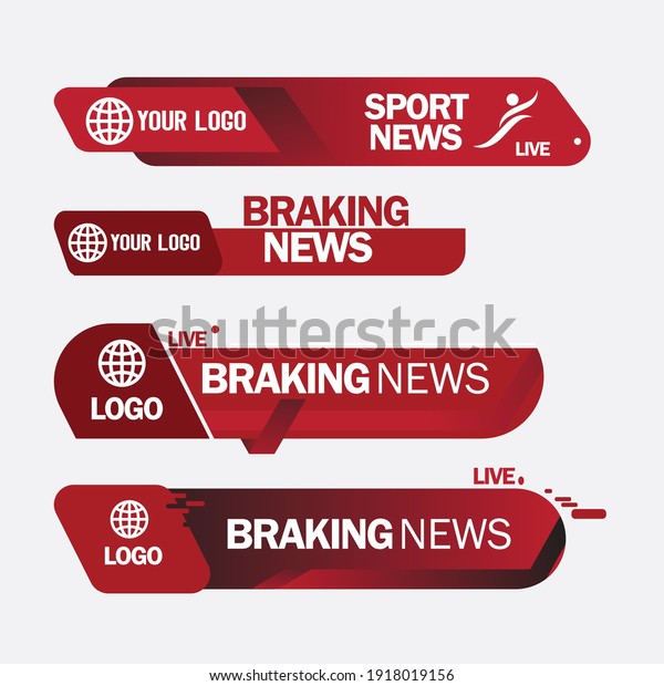 Braking News Tag Design Free Vector Stock Vector (Royalty Free) 1918019156