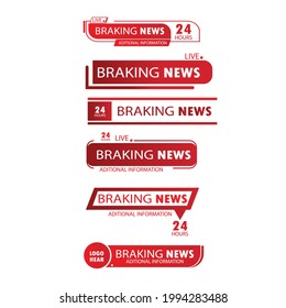 Braking News Tags. Lower Third Template Free. Rectangle Design