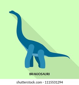 Brakiosauri icon. Flat illustration of brakiosauri vector icon for web design