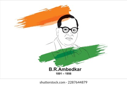  B.R.Ambedkar Vektorgrafik, Ambedkar Line Kunstgrafik
