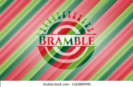 Bramble christmas colors style badge.