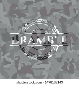 Bramble grey camo emblem. Vector Illustration.