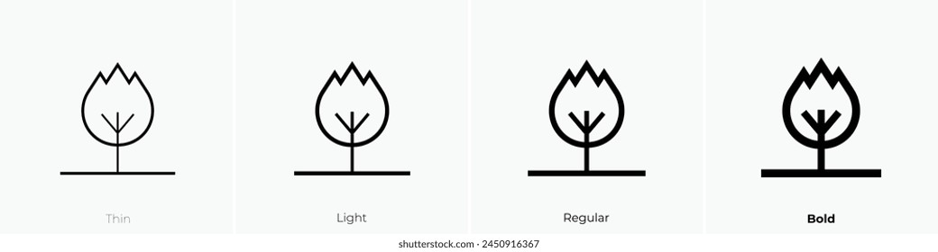 bramble icon. Thin, Light Regular And Bold style design isolated on white background