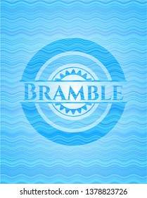 Bramble sky blue water badge.