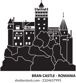 Bran Castle Romania Landmarks architecture, sightseeing. Vlad Tepes. Dracula Castle Transylvania Black