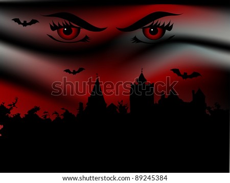 Bran castle and vampire eyes