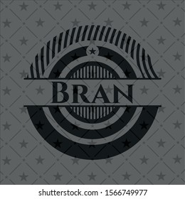 Bran realistic dark emblem. Vector Illustration. Detailed.