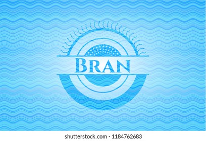 Bran water wave concept style badge.