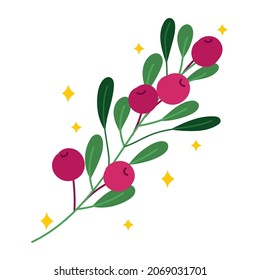 branch with berries icon style