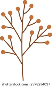 Branch With Berries Vector Illustration