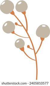 Zweigstelle mit Berries-Vektorgrafik