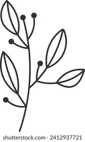 Zweigstelle mit Berries-Vektorgrafik