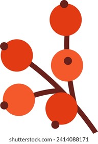 Branch With Berries Vector Illustration