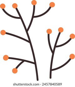 Branch With Berries Vector Illustration