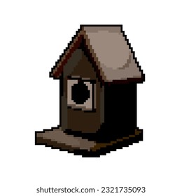 branch bird house game pixel art retro vector. bit branch bird house. old vintage illustration