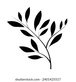 Branch black icon on white background