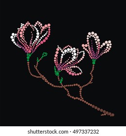Branch with blossoming flowers