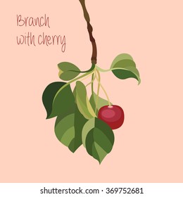 Branch with Cherry