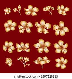 Rama de la flor del cerezo en blanco.Ilustración vectorial Flor Sakura,flor de la Envases Niza aislada vector.Floral japonesa.Rama de flor sakura vectorial para imprimir en el fondo.