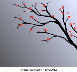 branch of cherry, japanese style