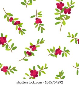 Rama de arándano. Patrón de moda con berry. Ilustración de contorno de vector plano.