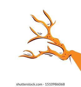 branch of dry tree isolated icon