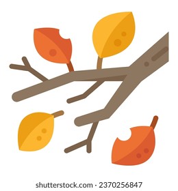 Zweigflachsymbol, Vektorgrafik und Illustration