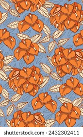 Branch floral bouquet fashion seamless pattern
