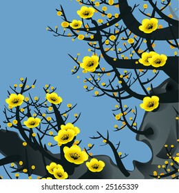branch and flowers