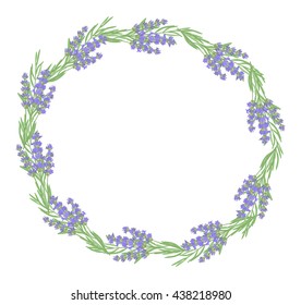 Branch of flowers of lavender. The background for the text label of the packaging the card with lavender flowers.
