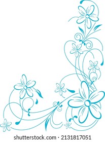 branch with flowers and leaves,