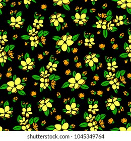 Branch with Flowers vector illustration