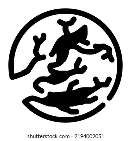 Branch Glyph icon vector design and illustration template