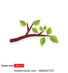 Branch with green leaves illustration factor