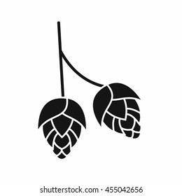 Branch of hops icon in simple style isolated vector illustration