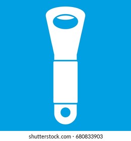 Branch of hops icon white isolated on blue background vector illustration