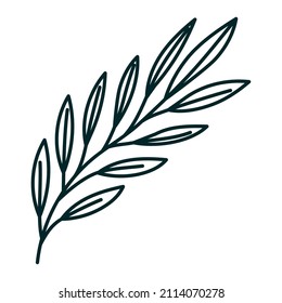 diseño de icono de rama sobre blanco