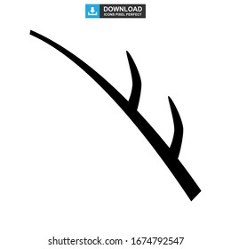 Zweigsymbol oder Logo einzeln auf Vektorillustrationen - Hochwertige Vektorsymbole mit schwarzem Hintergrund
