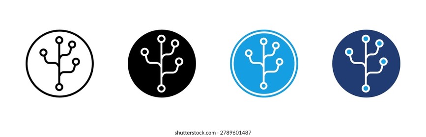 Branch icon multiple style collection