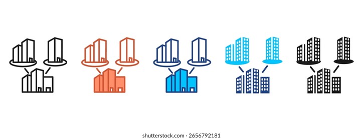 Branch Icon Set Multiple Style Collection