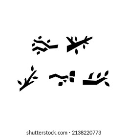 Branch Icon Set Vector Symbol Design Illustration