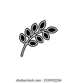Branch icon. Simple glyph, flat vector of autumn icons for ui and ux, website or mobile application