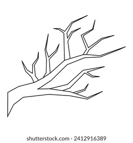Icône branche image vectorielle. Panneau d'illustration de l'arbre. Symbole ou logo en bois de chauffage.